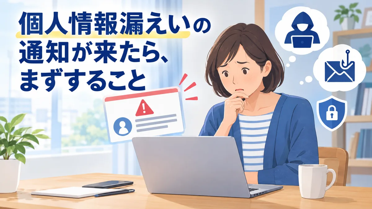 個人情報漏えいの通知が来たら、まずすること