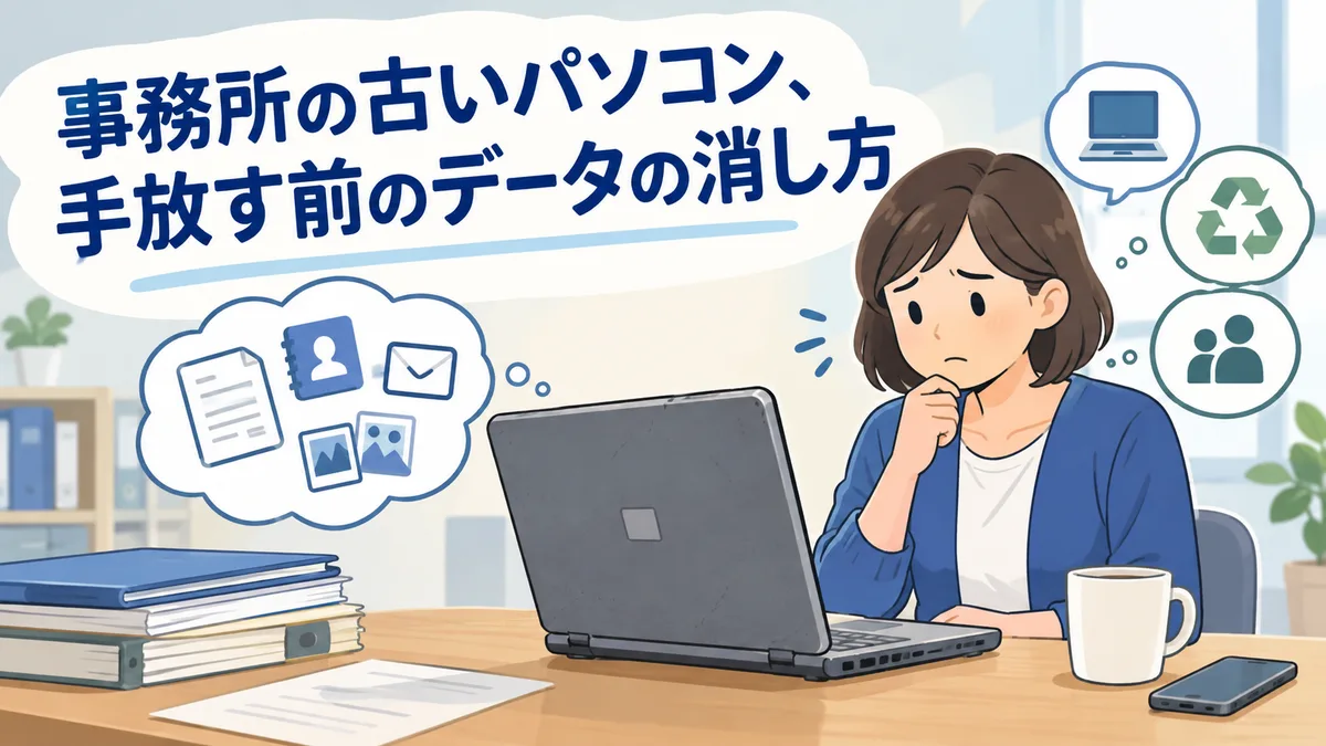 事務所の古いパソコン、手放す前のデータの消し方